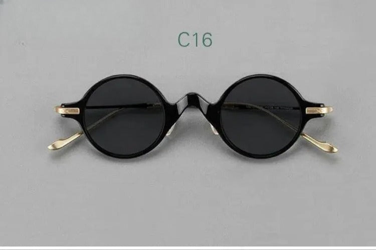 Unisex Round Full Rim Titanium Prescription Glasses 4128B — view 22 | Rx Spectacle