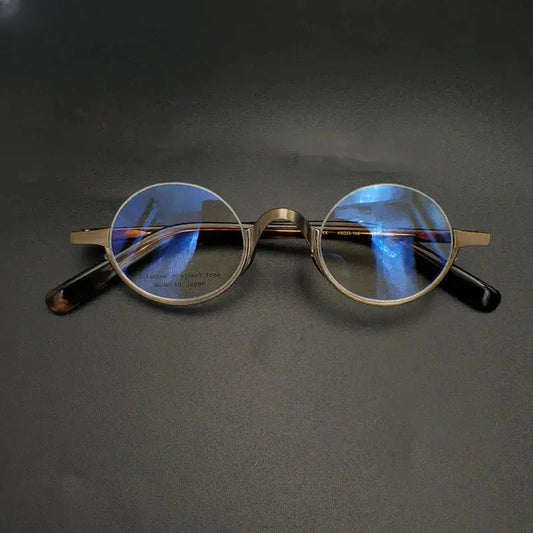 Unisex Oval Semi-Rimless Titanium Prescription Glasses 13838 — view 1 | Rx Spectacle