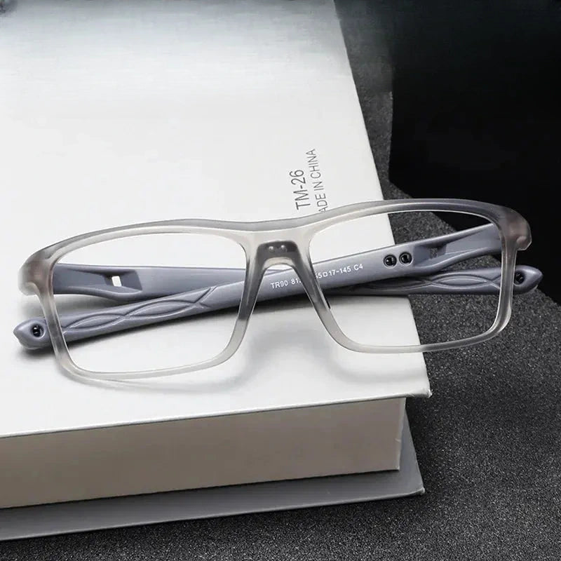Men's Square Full Rim Titanium Prescription Glasses 812820 — view 1 | Rx Spectacle