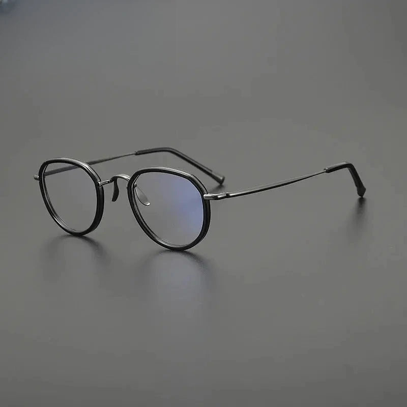 Unisex Square Full Rim Titanium Prescription Glasses Gxyj1559 — view 7 | Rx Spectacle