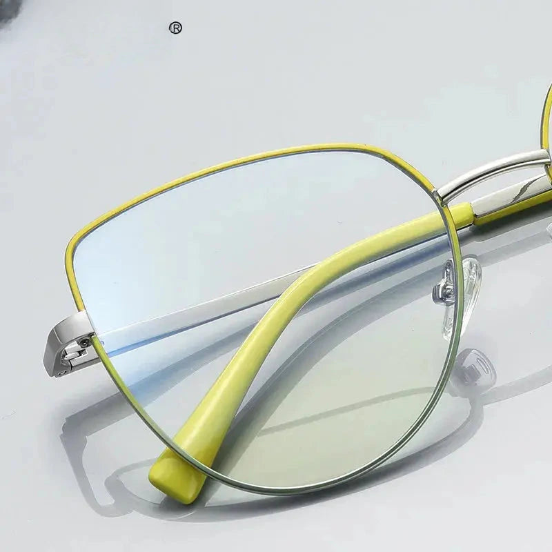 Unisex Cat Eye Full Rim Titanium Reading Glasses 3081 — view 2 | Rx Spectacle