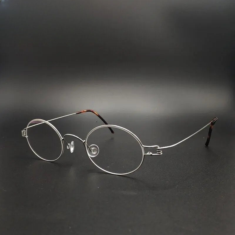 Unisex Rectangular Full Rim Stainless Steel Prescription Glasses Y040 — view 4 | Rx Spectacle