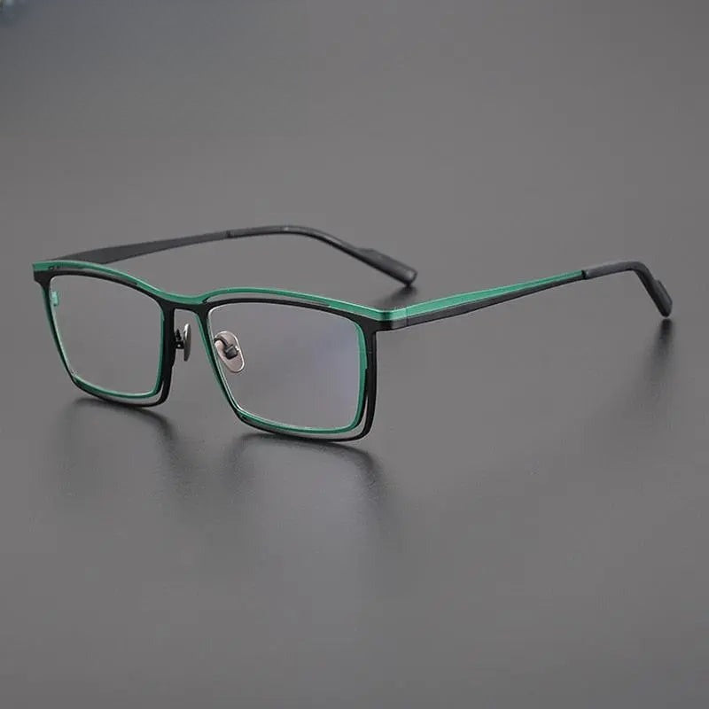 Unisex Square Full Rim Titanium Prescription Glasses Gxyj1021 — view 5 | Rx Spectacle