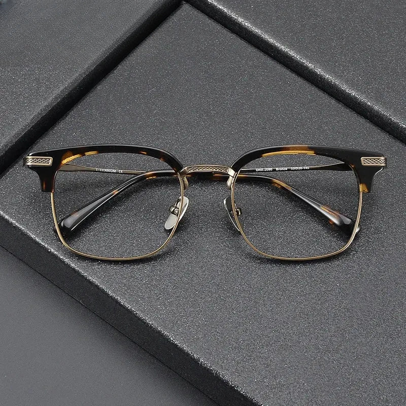 Unisex Square Full Rim Titanium Prescription Glasses 362080 — view 1 | Rx Spectacle