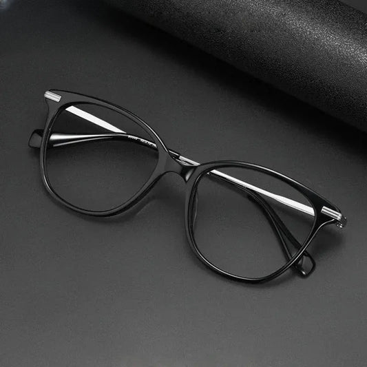 Women's Cat Eye Full Rim Titanium Prescription Glasses 790005 — view 1 | Rx Spectacle
