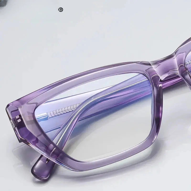 Unisex Cat Eye Full Rim Titanium Reading Glasses 2155 — view 2 | Rx Spectacle