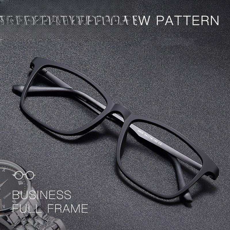 Men's Square Full Rim Titanium Prescription Glasses Y8808 — view 1 | Rx Spectacle