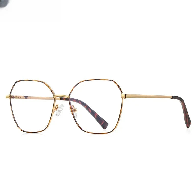 Women's Polygon Full Rim Stainless Steel Reading Glasses 3090 — view 8 | Rx Spectacle