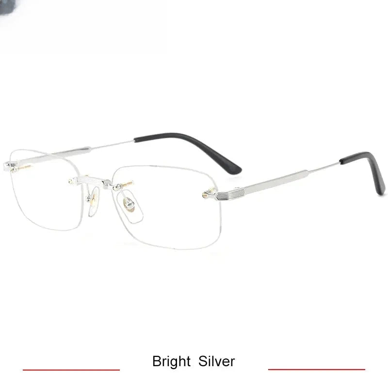 Women's Square Rimless Titanium Prescription Glasses 310349 — view 4 | Rx Spectacle