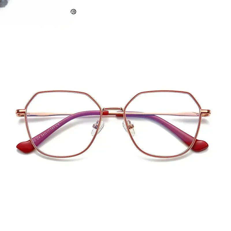 Women's Polygon Full Rim Alloy Reading Glasses 3040 — view 8 | Rx Spectacle