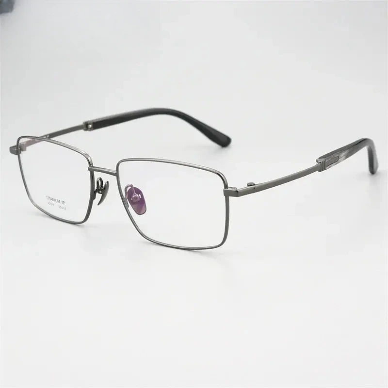 Men's Square Full Rim Titanium Prescription Glasses 792371 — view 4 | Rx Spectacle