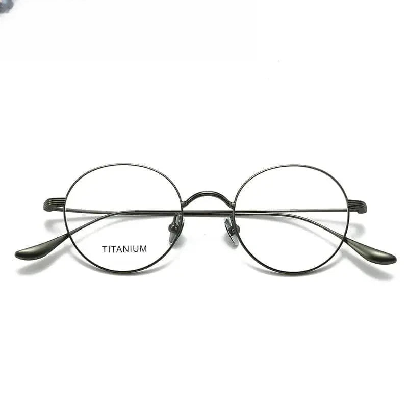 Women's Round Full Rim Titanium Prescription Glasses 403061 — view 4 | Rx Spectacle