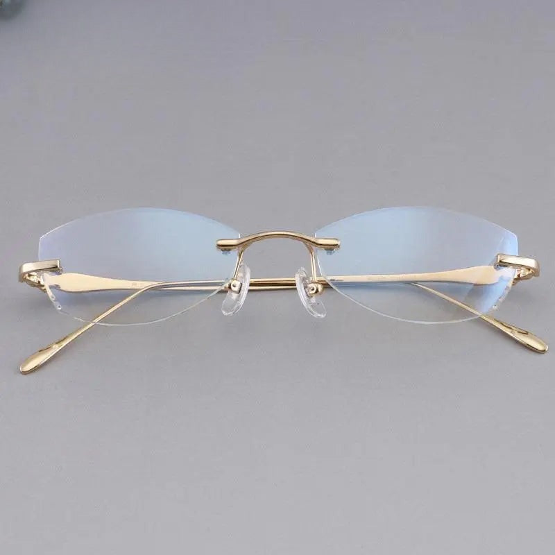 Women's Rimless Titanium Prescription Glasses 8037 — view 7 | Rx Spectacle