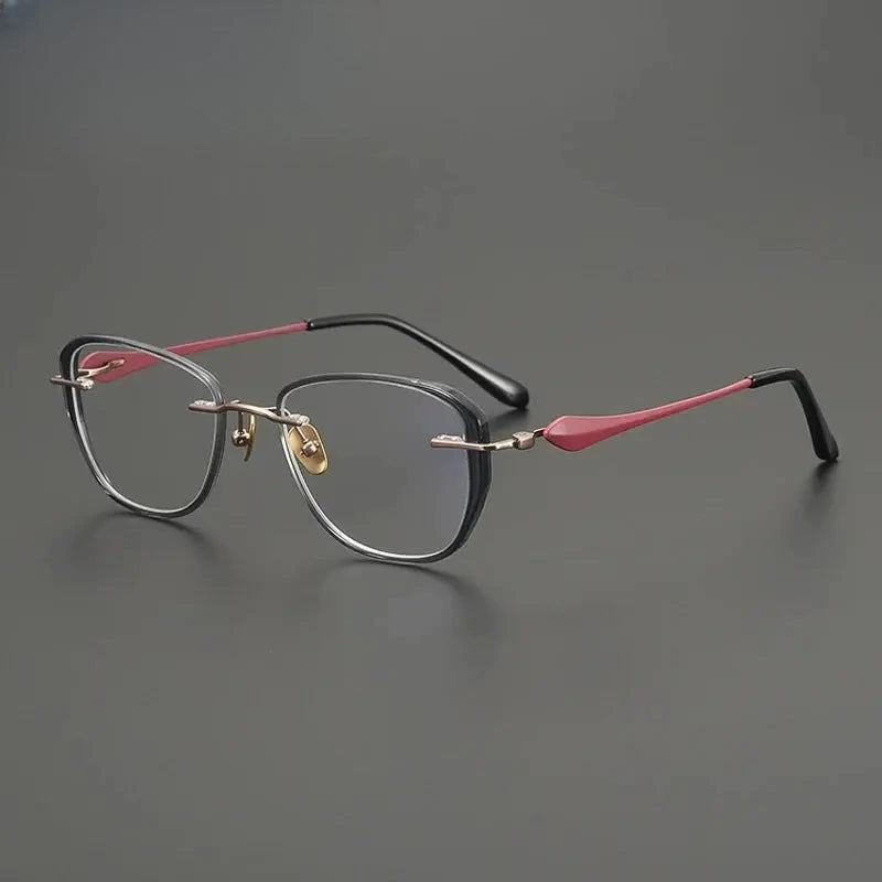Unisex Square Full Rim Titanium Prescription Glasses Gxyj2020 — view 5 | Rx Spectacle
