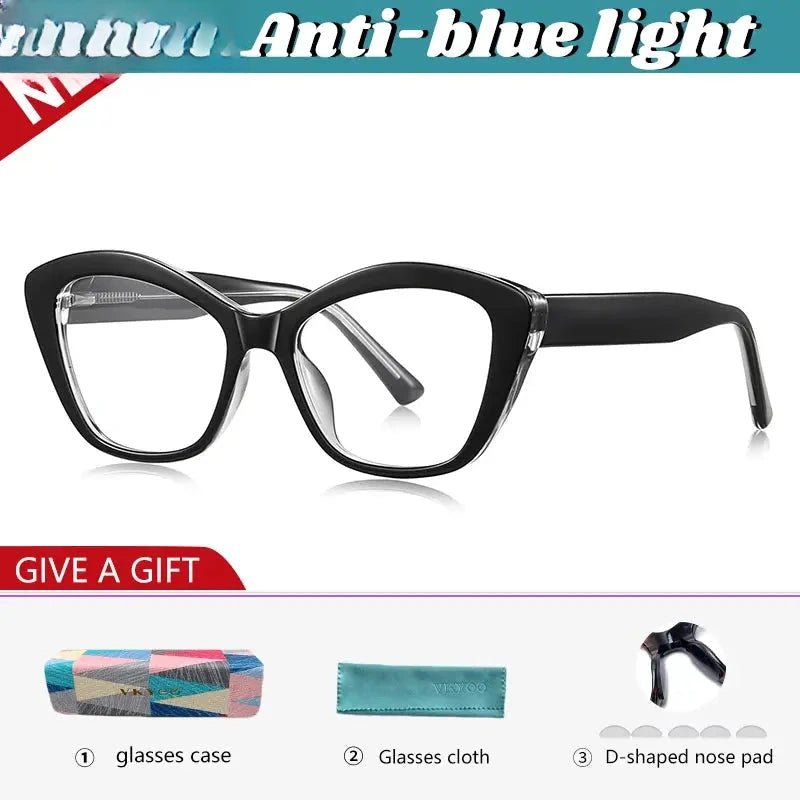 Women's Square Full Rim Titanium Reading Glasses 97048 — view 5 | Rx Spectacle