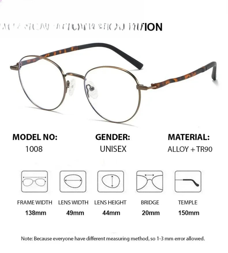 Women's Round Full Rim TR90 Prescription Glasses 10087 — view 2 | Rx Spectacle