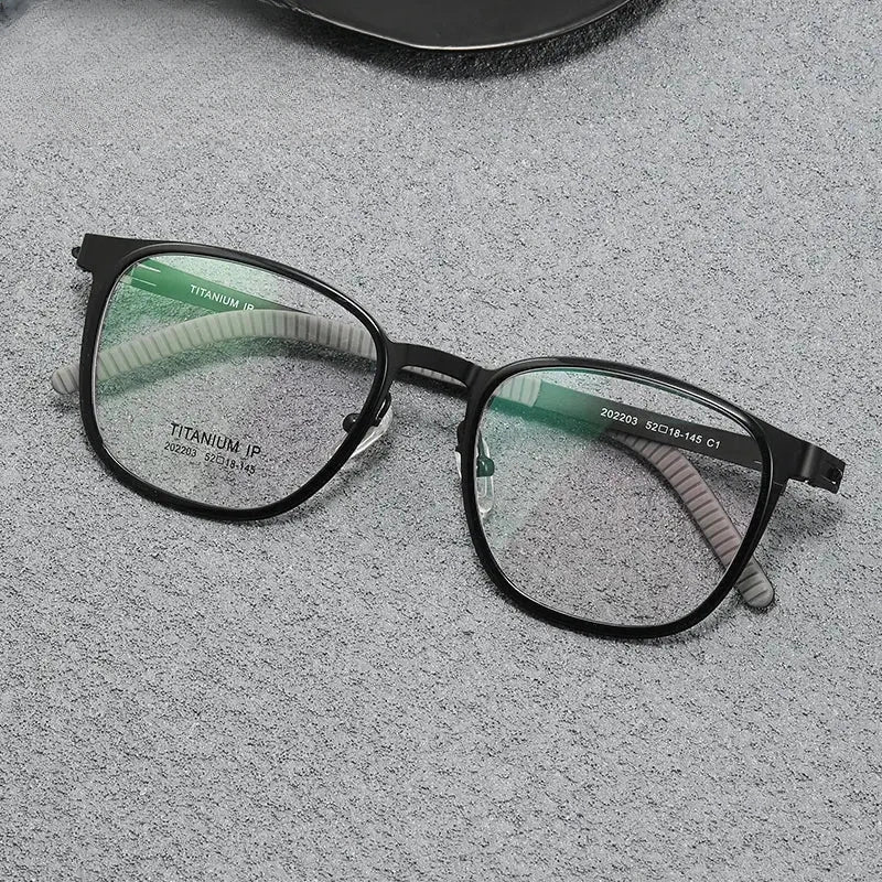Women's Round Full Rim Titanium Prescription Glasses 292203 — view 5 | Rx Spectacle