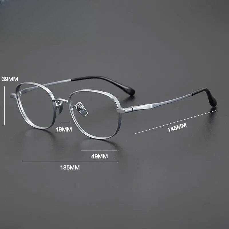 Unisex Square Full Rim Titanium Prescription Glasses Gxyj1025 — view 9 | Rx Spectacle