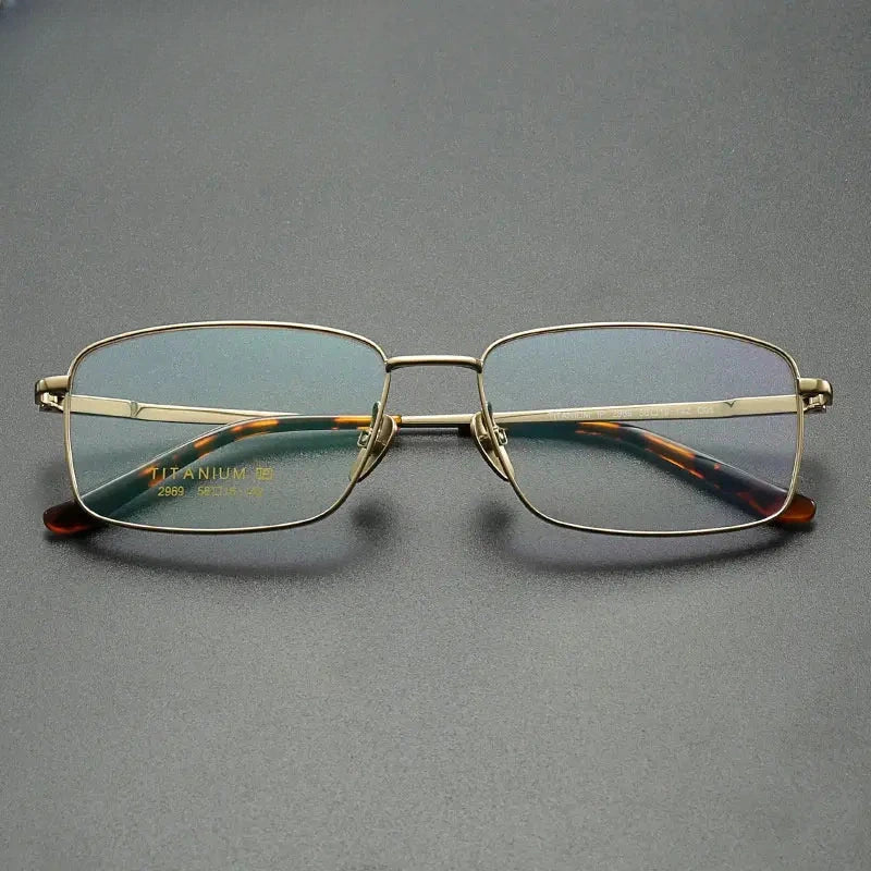 Men's Polygon Full Rim Titanium Prescription Glasses 962969 — view 4 | Rx Spectacle