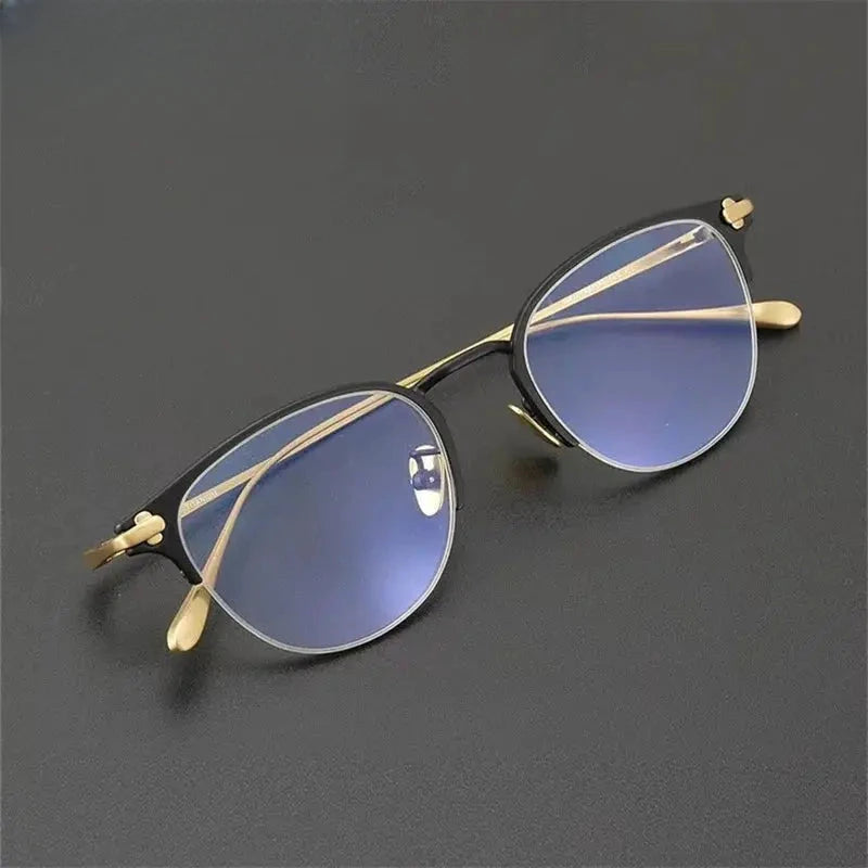 Unisex Oval Full Rim Titanium Prescription Glasses 2625 — view 1 | Rx Spectacle