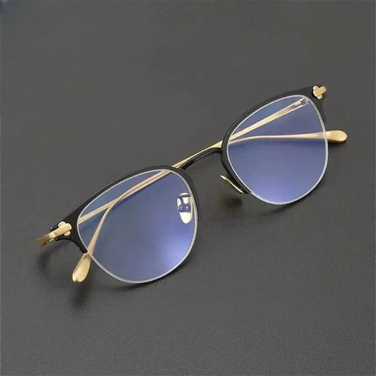 Unisex Oval Full Rim Titanium Prescription Glasses 2625 — view 1 | Rx Spectacle