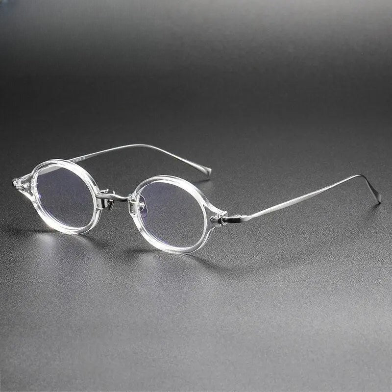 Unisex Round Full Rim Titanium Prescription Glasses Gxyj890 — view 3 | Rx Spectacle