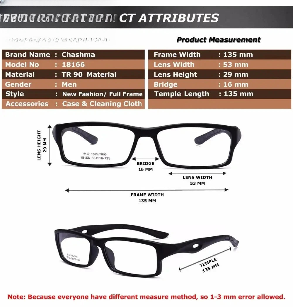 Women's Rectangular Full Rim Titanium Sports Glasses 718166 — view 2 | Rx Spectacle