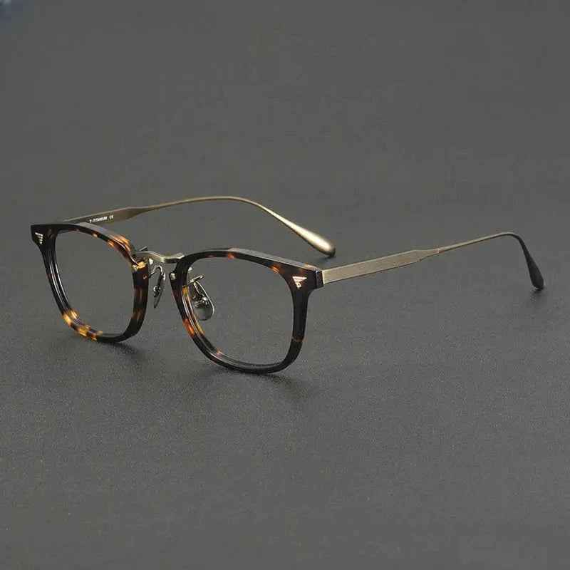 Unisex Square Full Rim Titanium Prescription Glasses 41554 — view 4 | Rx Spectacle