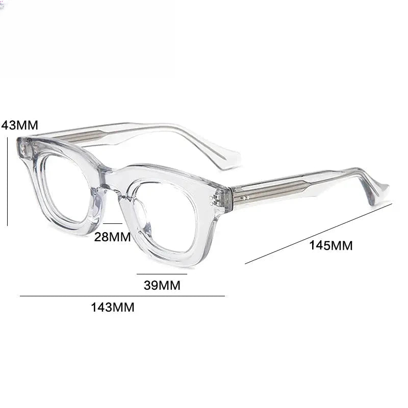 Unisex Square Full Rim Acetate Prescription Glasses 247062 — view 2 | Rx Spectacle