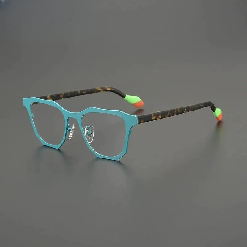 Women's Square Full Rim Titanium Prescription Glasses G85883 — view 4 | Rx Spectacle