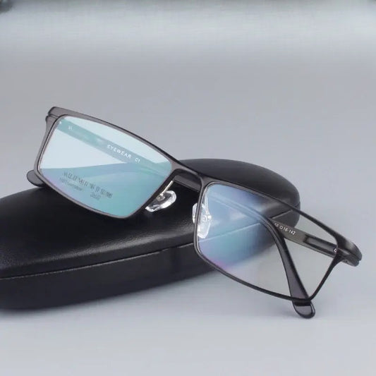 Unisex Rectangular Full Rim Titanium Prescription Glasses 262000 — view 1 | Rx Spectacle