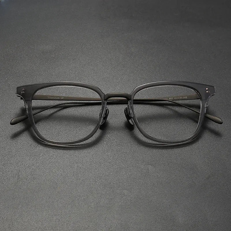 Unisex Square Full Rim Titanium Prescription Glasses 679903 — view 3 | Rx Spectacle