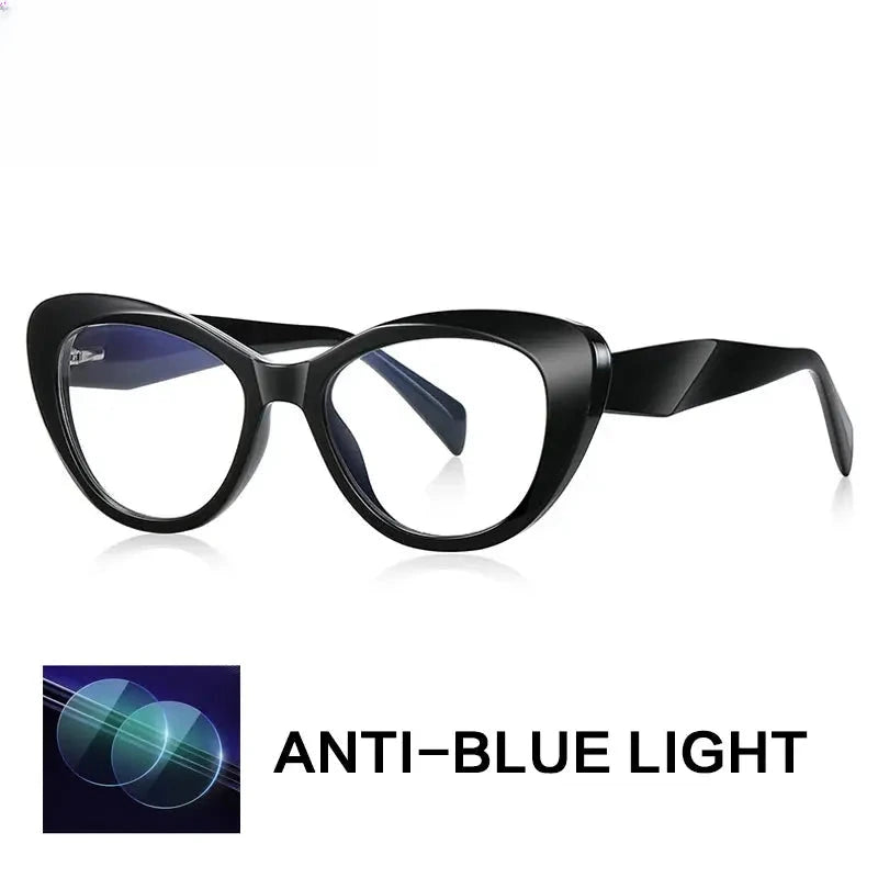 Women's Cat Eye Full Rim Titanium Reading Glasses Gx2165 — view 8 | Rx Spectacle