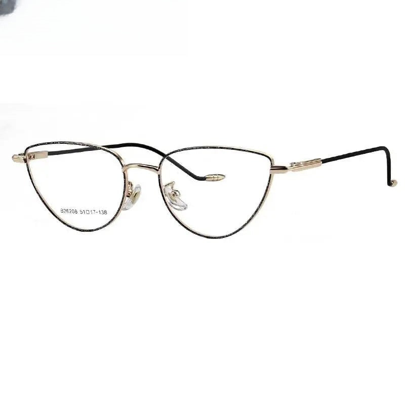 Women's Cat Eye Full Rim Stainless Steel Prescription Glasses 26208 — view 3 | Rx Spectacle
