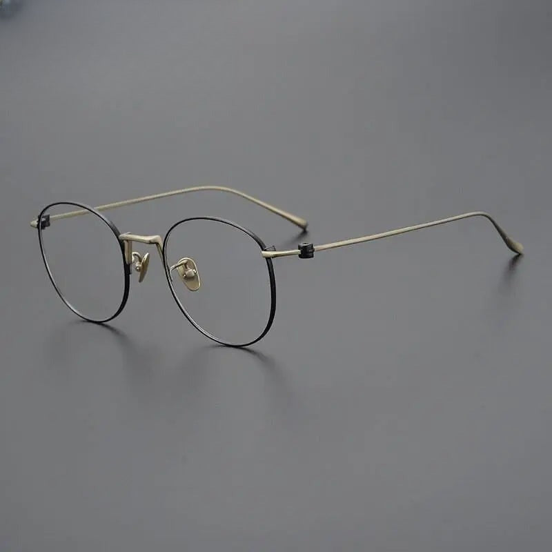 Unisex Round Full Rim Titanium Prescription Glasses Gxyj917 — view 1 | Rx Spectacle