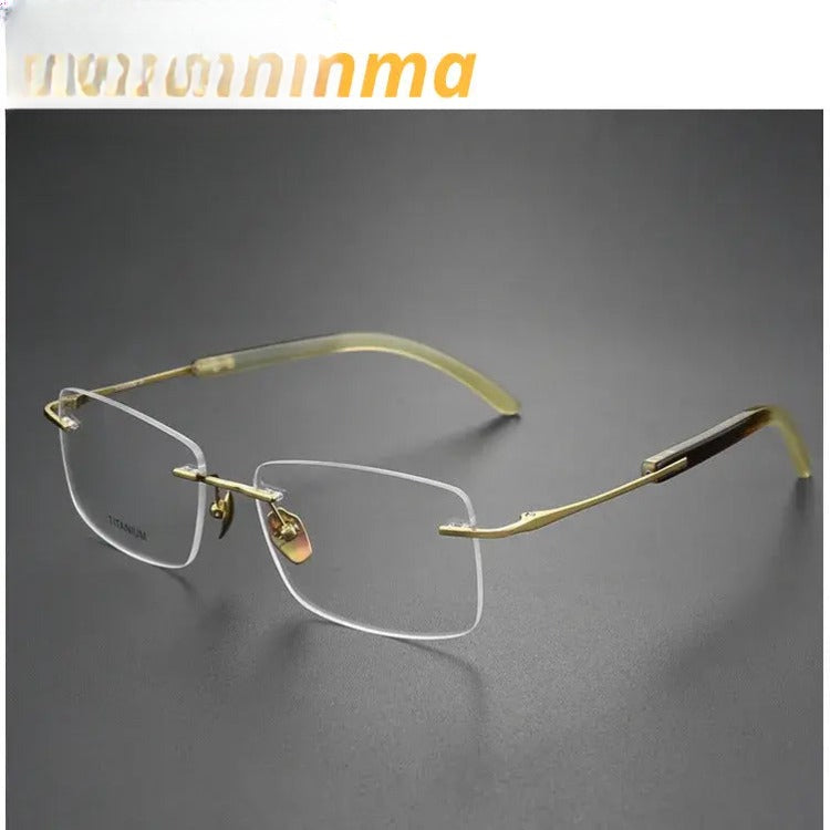 Unisex Polygon Rimless Titanium Prescription Glasses 921029 — view 1 | Rx Spectacle