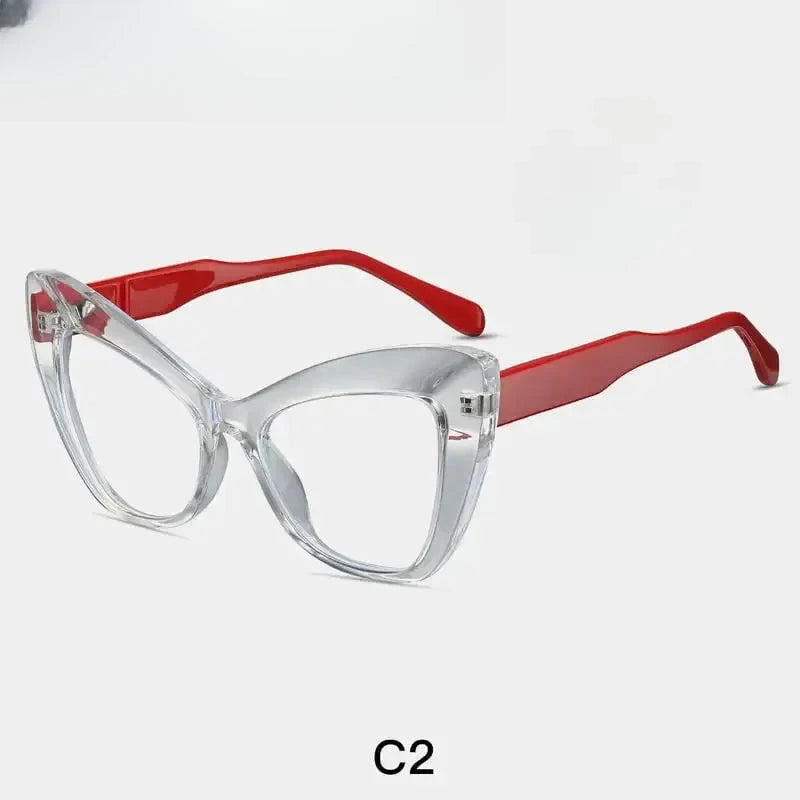 Women's Cat Eye Full Rim Titanium Prescription Glasses 87289 — view 7 | Rx Spectacle
