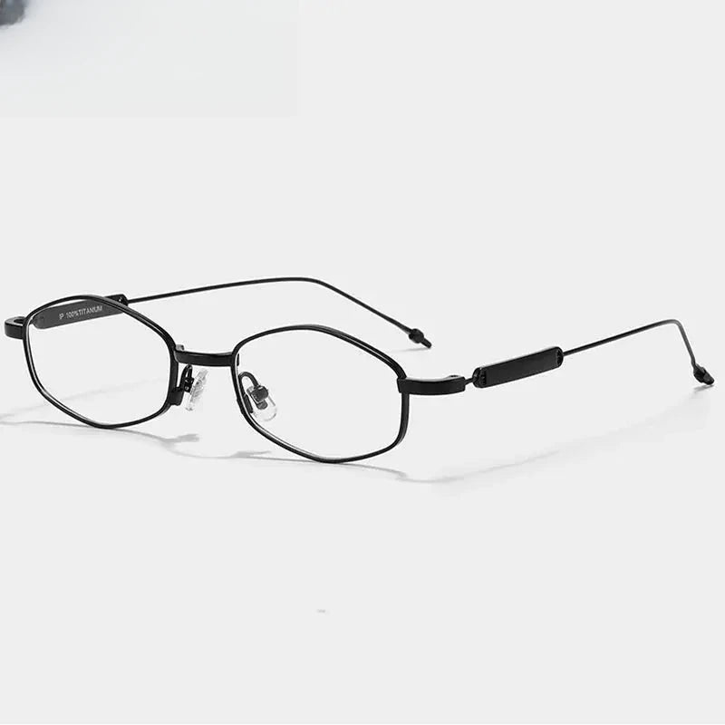 Unisex Oval Full Rim Titanium Prescription Glasses 778218 — view 3 | Rx Spectacle