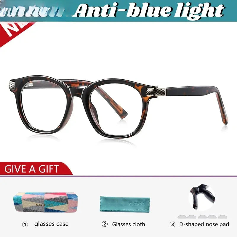 Women's Square Full Rim Titanium Reading Glasses 313107 — view 5 | Rx Spectacle