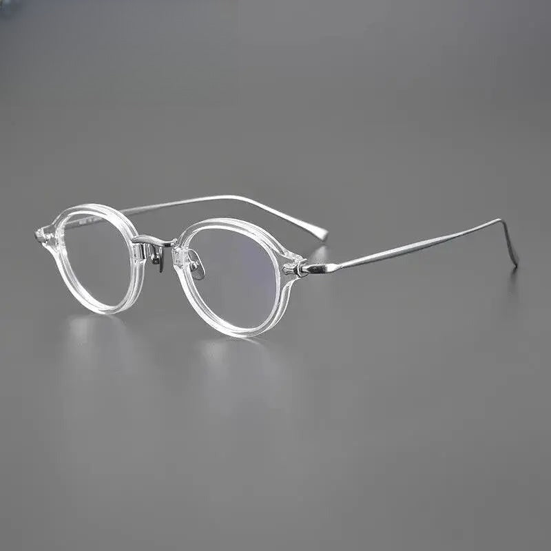 Unisex Round Full Rim Titanium Prescription Glasses Gxyj890 — view 11 | Rx Spectacle