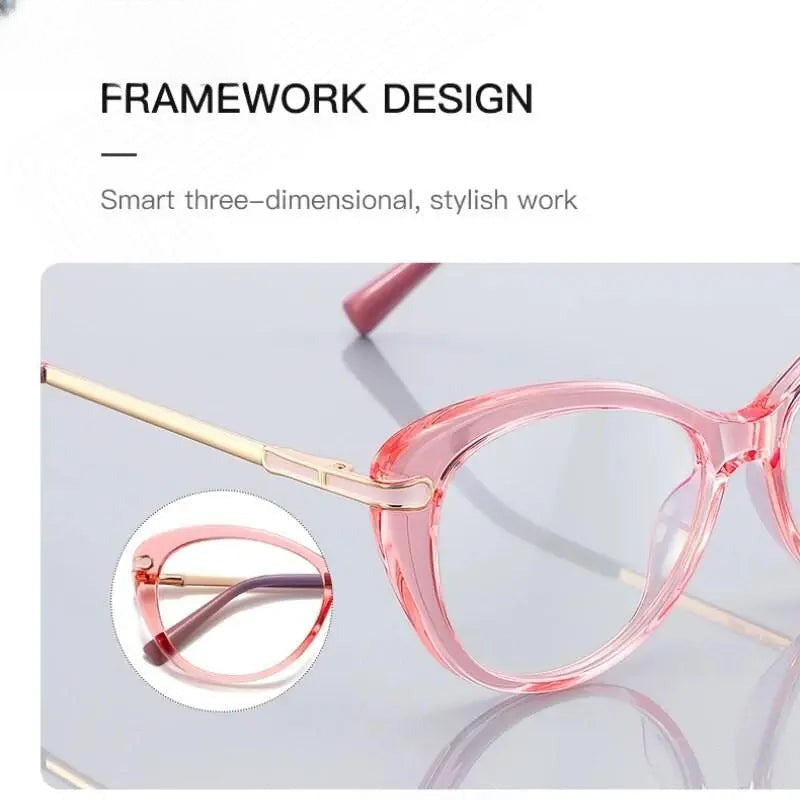 Women's Square Full Rim Acetate Reading Glasses 2088 — view 3 | Rx Spectacle