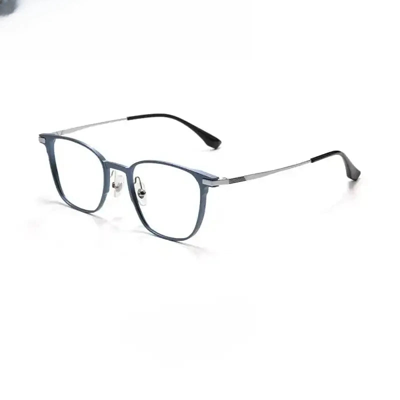 Men's Square Full Rim Titanium Prescription Glasses 28559 — view 5 | Rx Spectacle