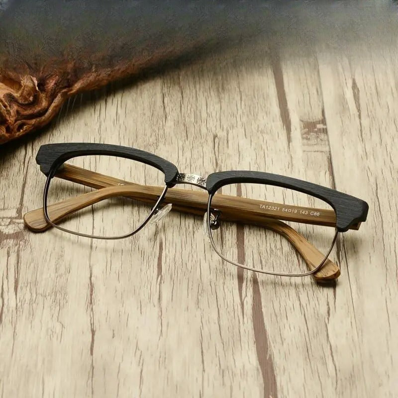 Men's Square Full Rim Titanium Prescription Glasses Ta12321 — view 1 | Rx Spectacle