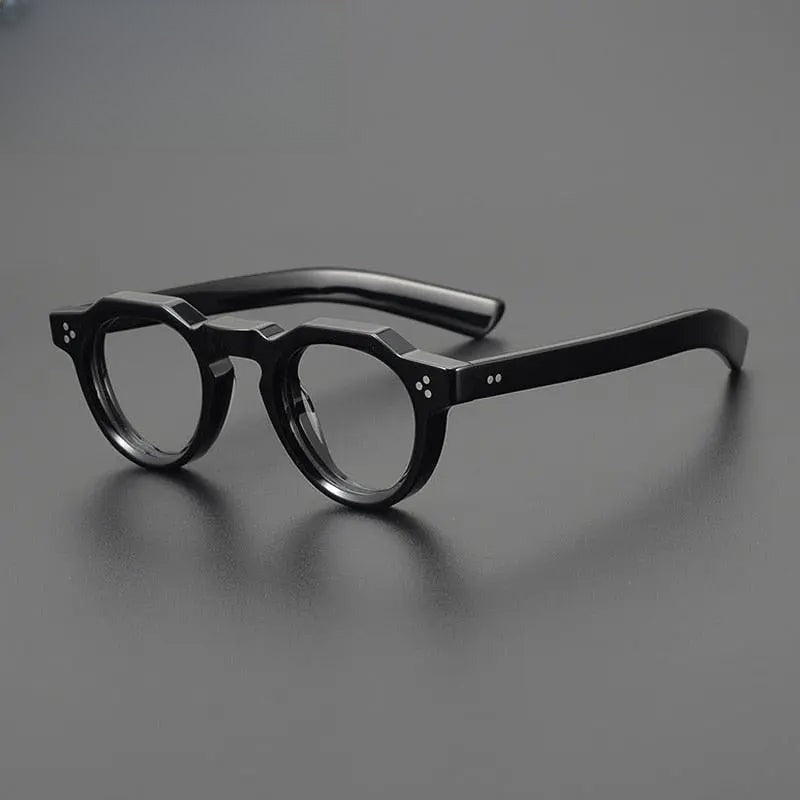 Unisex Round Full Rim Acetate Flat Top Prescription Glasses Gxyj1054 — view 6 | Rx Spectacle