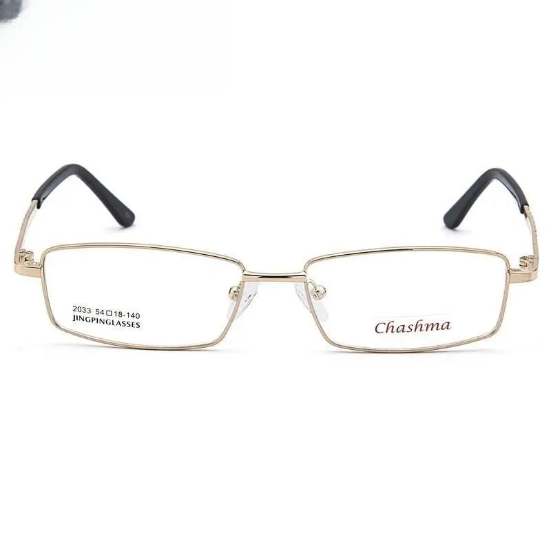 Men's Square Full Rim Alloy Prescription Glasses 2033 — view 4 | Rx Spectacle