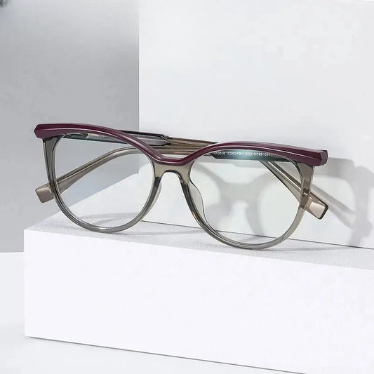 Women's Oval Full Rim TR90 Prescription Glasses 35184 — view 1 | Rx Spectacle