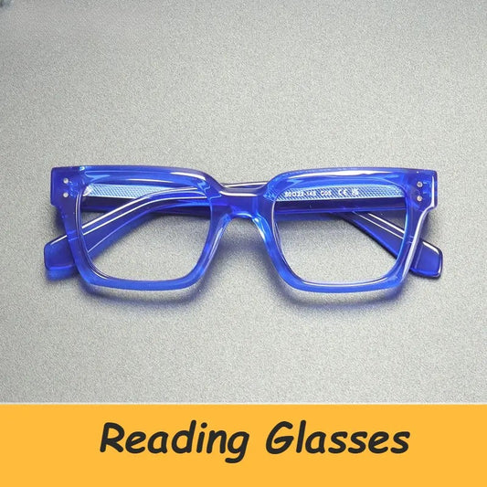 Unisex Browline Full Rim Acetate Reading Glasses G2417 — view 1 | Rx Spectacle