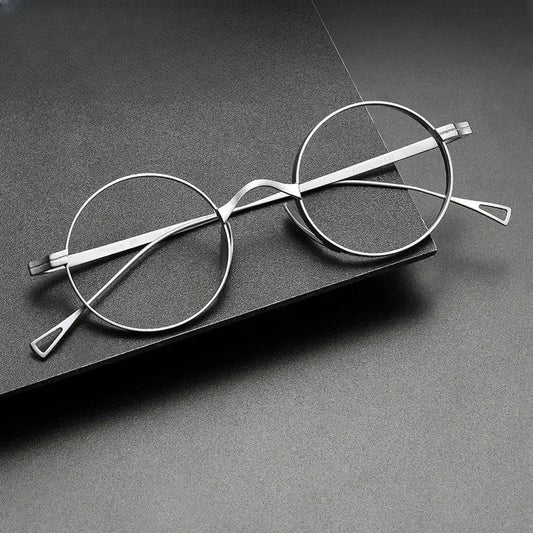 Women's Round Full Rim Titanium Prescription Glasses 410211 — view 1 | Rx Spectacle