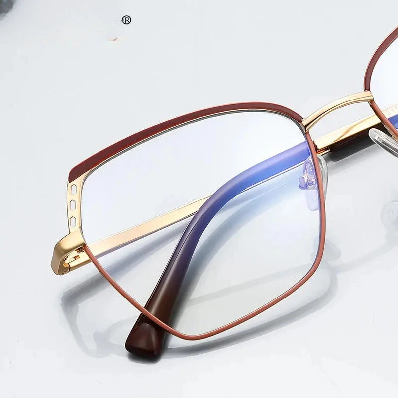 Women's Polygon Full Rim Alloy Reading Glasses 3110 — view 2 | Rx Spectacle