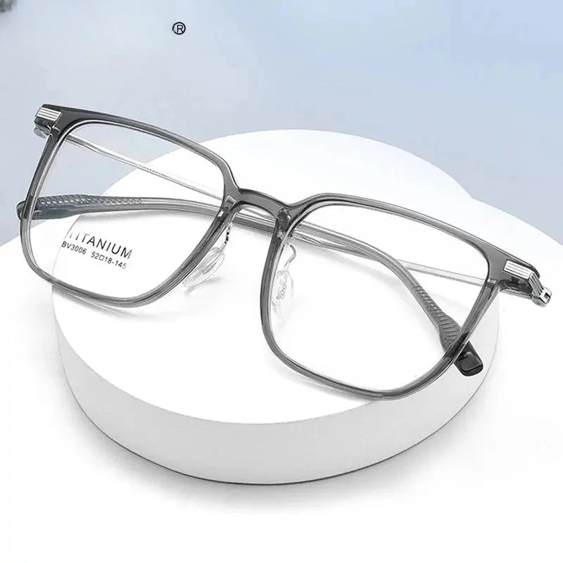 Unisex Square Full Rim Titanium Reading Glasses 623006 — view 1 | Rx Spectacle